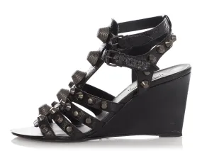 Balenciaga Black Giant Gladiator Sandals